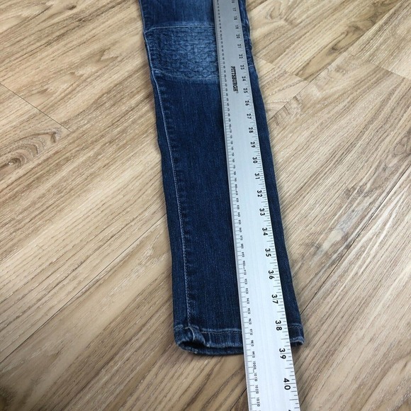 Joes Jeans "The Skinny" Medium Wash Distressed Ankle Embroidered Knee 24 - Picture 8 of 11